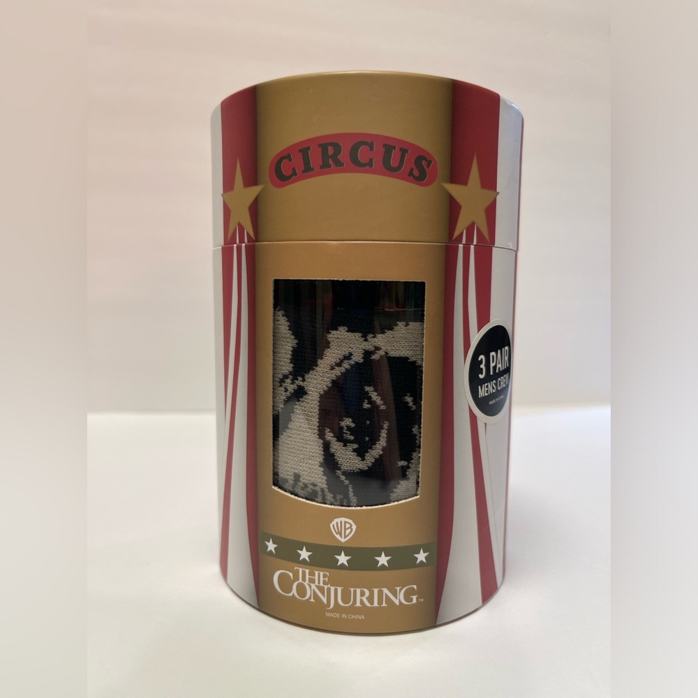 The Conjuring Circus Men's Crew Socks 3 pack size 10-13 NWT